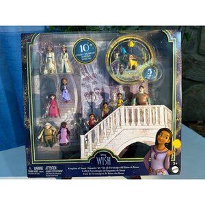 Disney | 10 Figures & Accessories | Wish | Kingdom of Rosas Character Set |Asha
